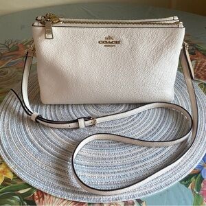 Coach Lyla Cream Crossbody Bag with Gold Accents